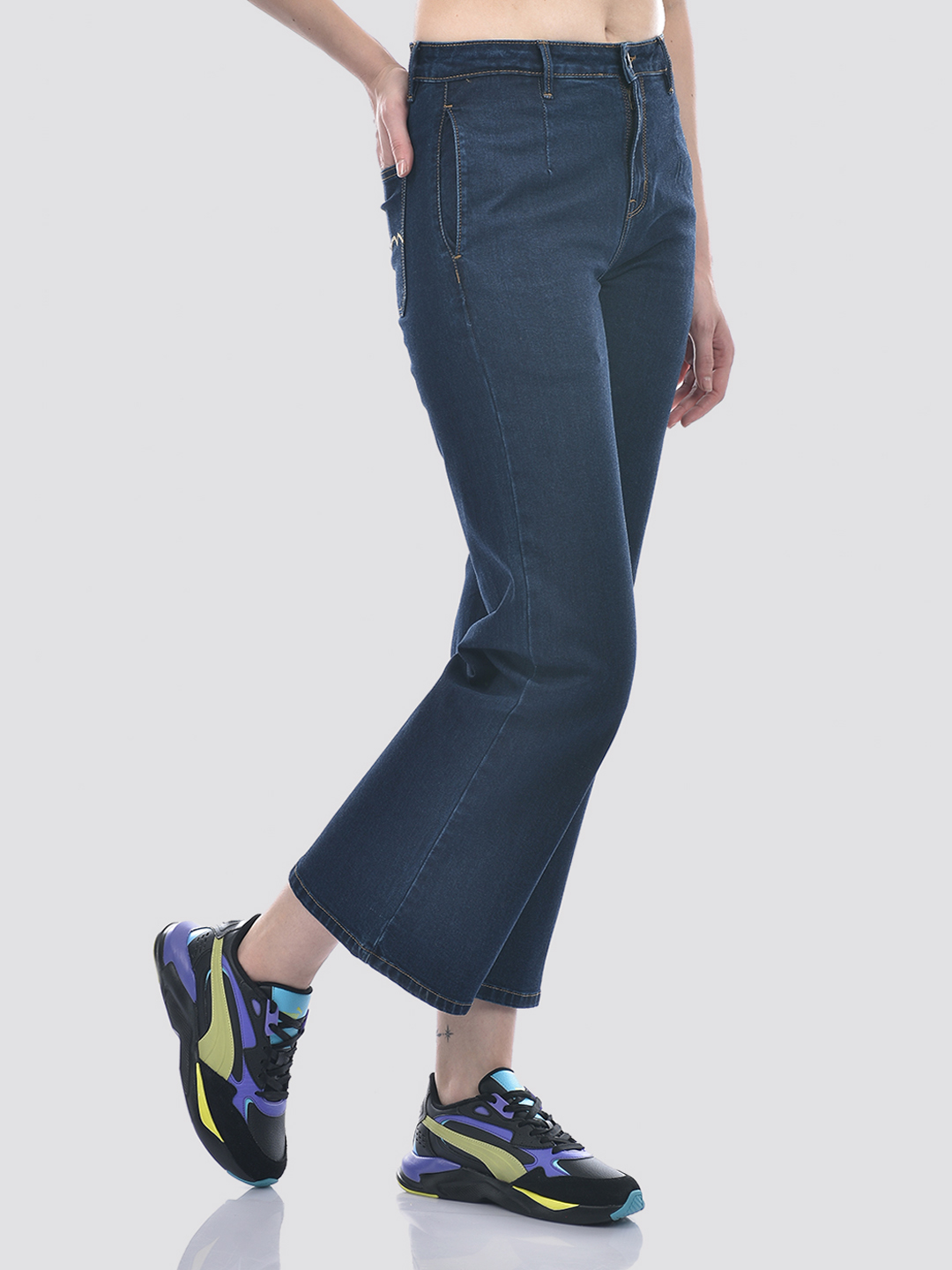 Numero Uno Women Mid-Wash Wide-Leg Sustainable Jeans